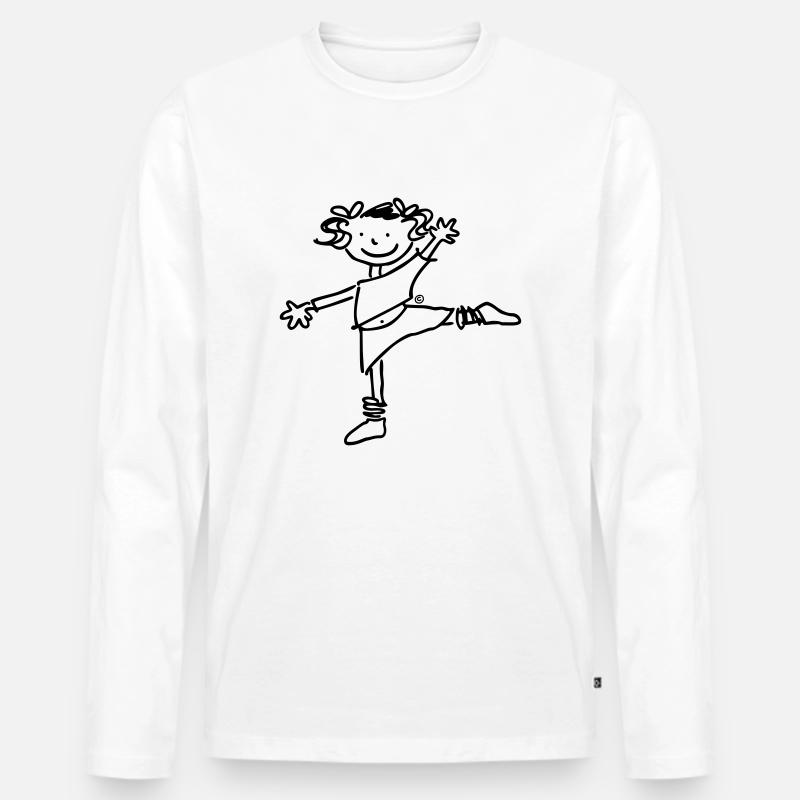 Einfach Arabesqua - Männer Premium Bio Langarmshirt - Weiß