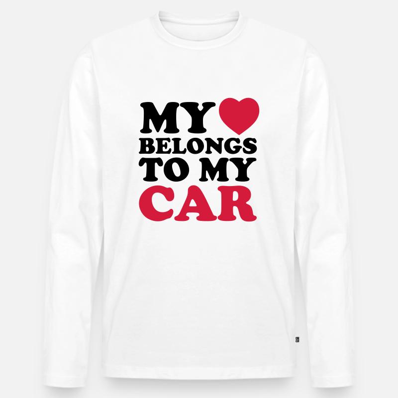 MHBTM car - Männer Premium Bio Langarmshirt - Weiß