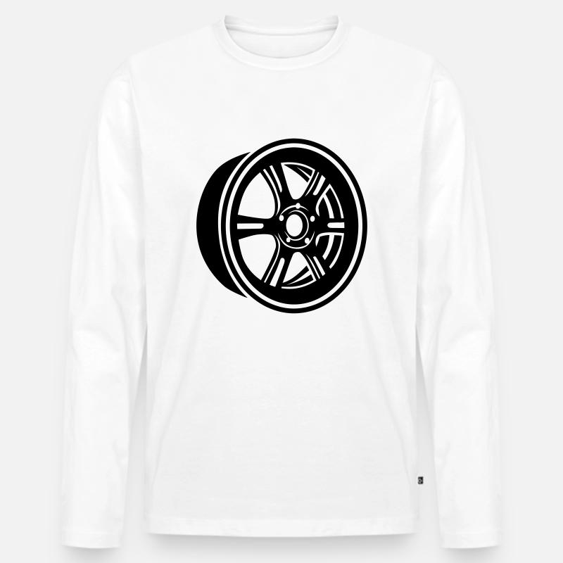 Felge - Männer Premium Bio Langarmshirt - Weiß