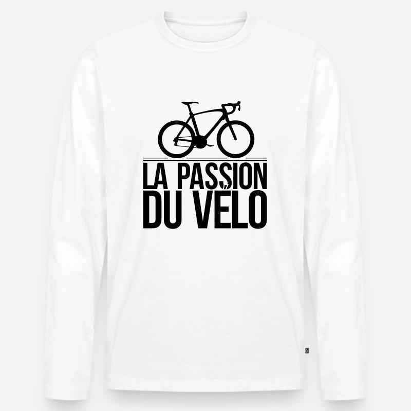 velo - Männer Premium Bio Langarmshirt - Weiß