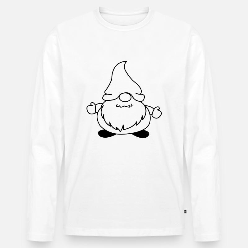 weihnachtsmann_comic_01 - Männer Premium Bio Langarmshirt - Weiß