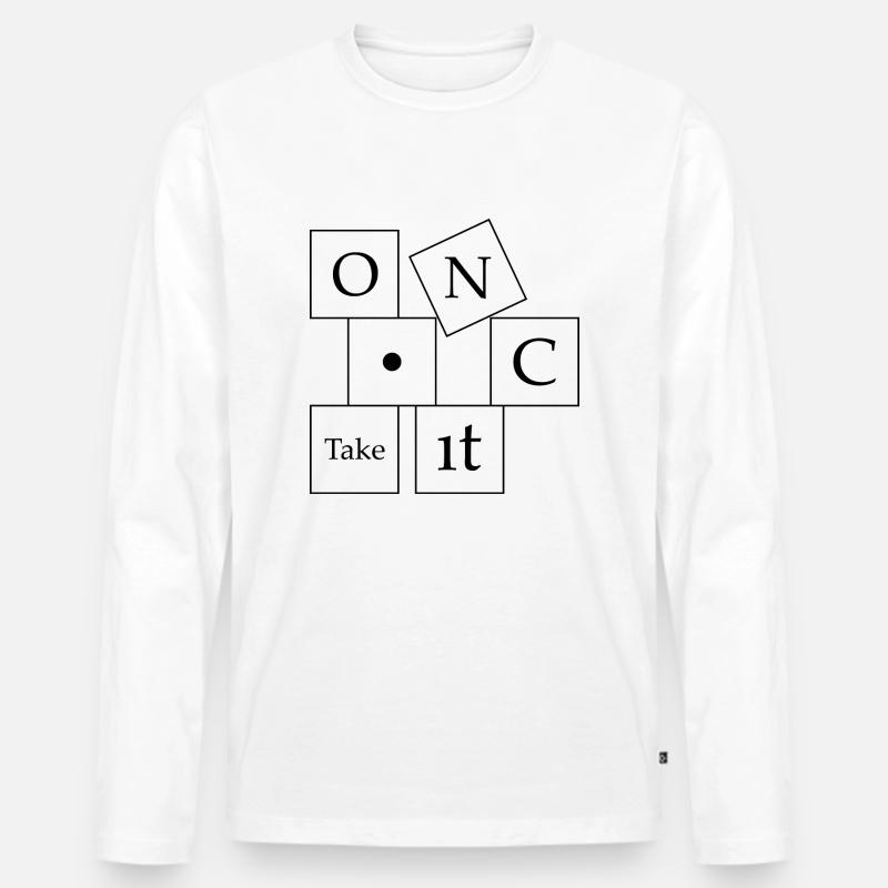 Blocke - Männer Premium Bio Langarmshirt - Weiß