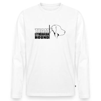ÉQUIPE Chiens de chasse Chien de chasse Wilsigns - T-shirt manches longues Premium bio Homme - blanc - Devant - Nico (187cm)