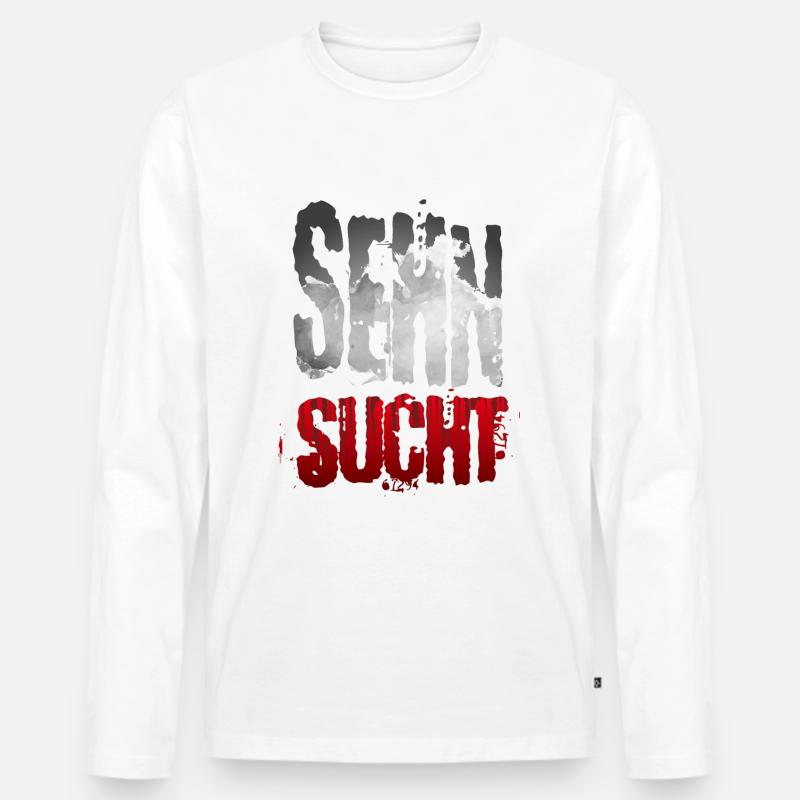Sehnsucht - Männer Premium Bio Langarmshirt - Weiß
