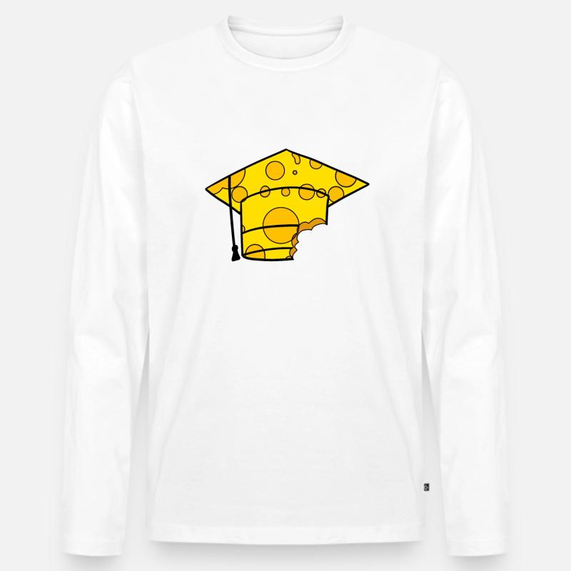 Studium Abschluss Absolventenkappe - Männer Premium Bio Langarmshirt - Weiß