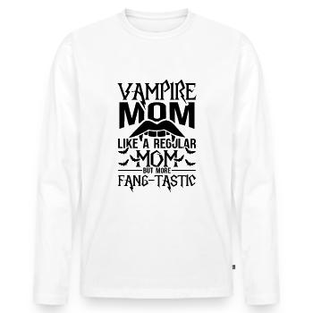 Vampire Mama Halloween - T-shirt manches longues Premium bio Homme - blanc - Devant - Nico (187cm)