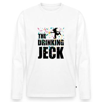 Le Jeck à boire - Carnaval Carnaval Alaaf Helau - T-shirt manches longues Premium bio Homme - blanc - Devant - Nico (187cm)