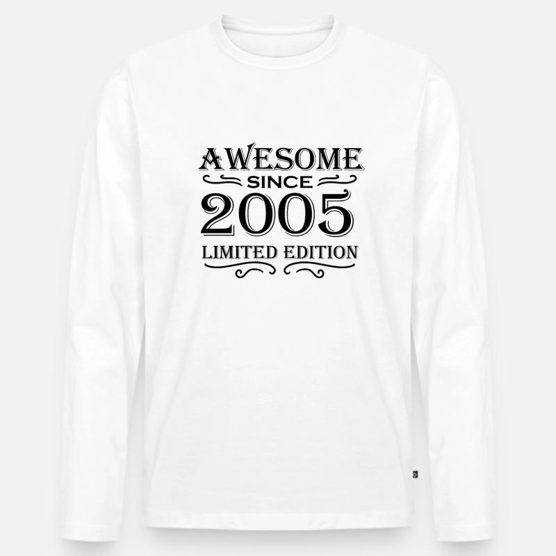 2005 - Männer Premium Bio Langarmshirt - Weiß