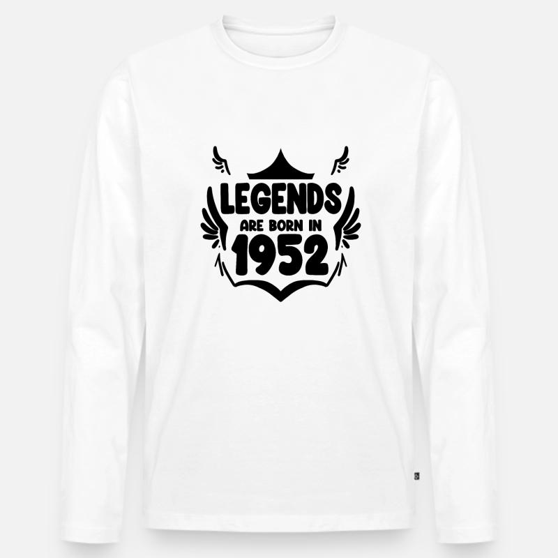 1952 - Männer Premium Bio Langarmshirt - Weiß