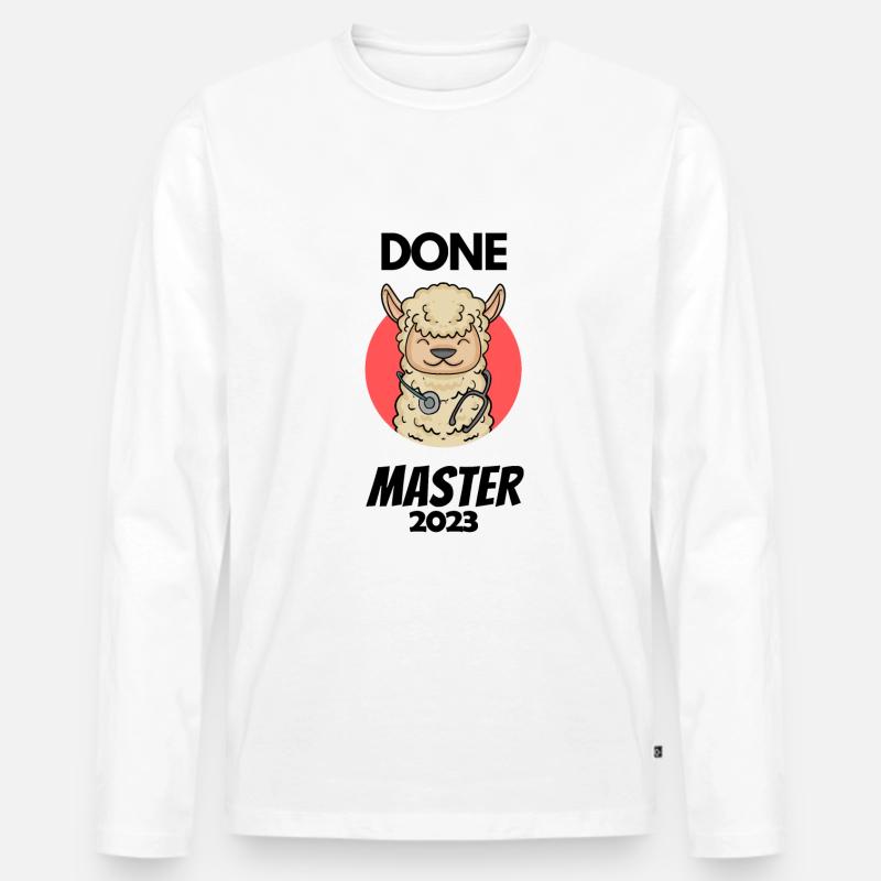 Master 2023 - Männer Premium Bio Langarmshirt - Weiß