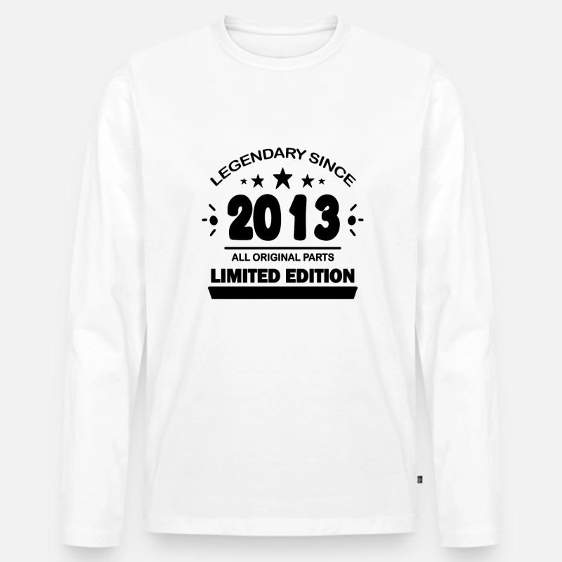 2013 - Männer Premium Bio Langarmshirt - Weiß