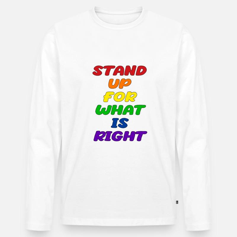 Pride LGBT Statement - Männer Premium Bio Langarmshirt - Weiß