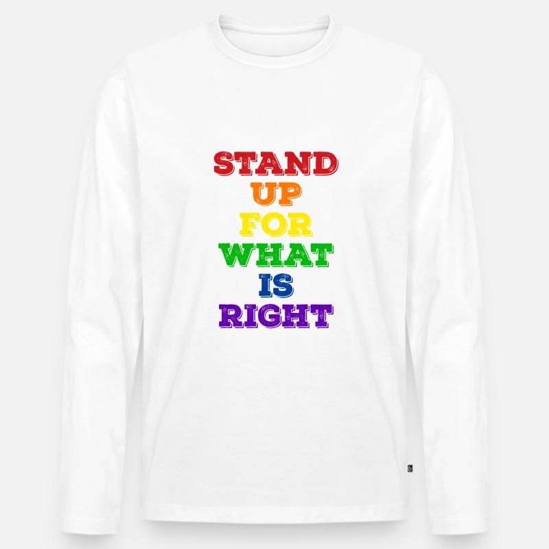 Pride LGBT Statement - Männer Premium Bio Langarmshirt - Weiß