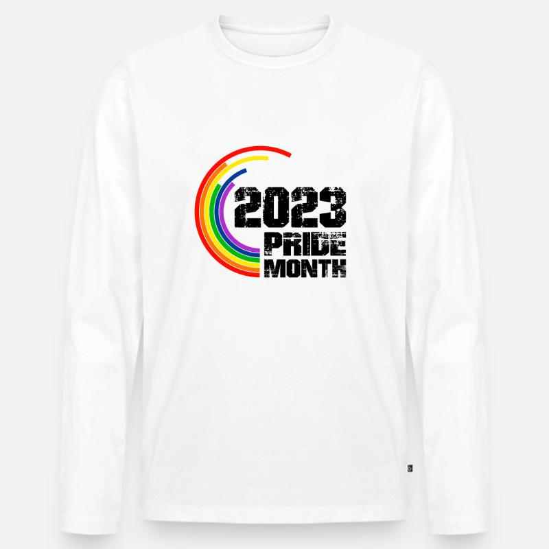 Pride 2023 LGBT Statement - Männer Premium Bio Langarmshirt - Weiß