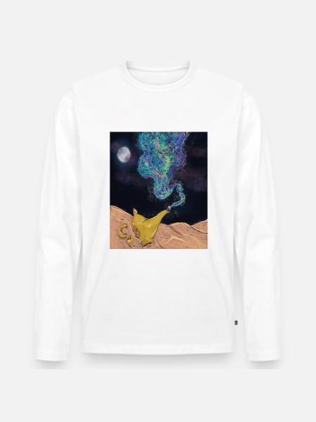 Magical Oil Lamp - Arabian Nights - Men's Premium Organic Long Sleeve Shirt - white