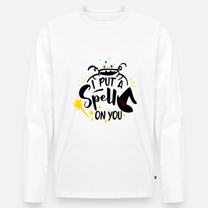 Ich habe dich verzaubert - Männer Premium Bio Langarmshirt - Weiß