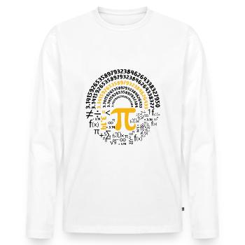 Nombres d’amateurs de mathématiques de la journée Pi - T-shirt manches longues Premium bio Homme - blanc - Devant - Nico (187cm)