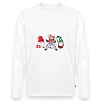 offiziel bestes wichtel geschenk - Männer Premium Bio Langarmshirt - Weiß - Vorne - Nico (187cm)