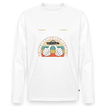Bester tanzlehrer der Welt - Männer Premium Bio Langarmshirt - Weiß - Vorne - Nico (187cm)