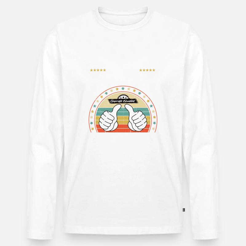 Beste großmutter der Welt - Männer Premium Bio Langarmshirt - Weiß
