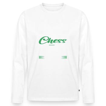 Ce n’est pas grave si vous n’aimez pas les échecs - T-shirt manches longues Premium bio Homme - blanc - Devant - Nico (187cm)