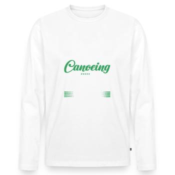 Ce n’est pas grave si vous n’aimez pas le canoë - T-shirt manches longues Premium bio Homme - blanc - Devant - Nico (187cm)