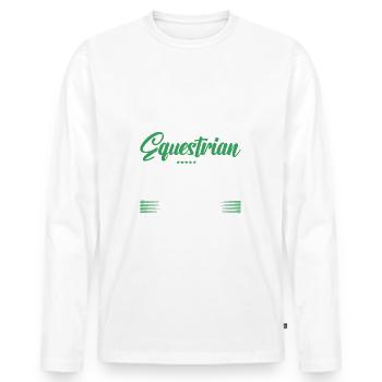 Ce n’est pas grave si vous n’aimez pas l’équitation - T-shirt manches longues Premium bio Homme - blanc - Devant - Nico (187cm)