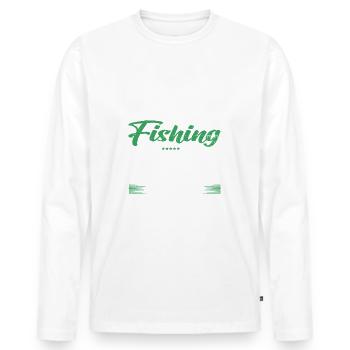 Ce n’est pas grave si vous n’aimez pas la pêche - T-shirt manches longues Premium bio Homme - blanc - Devant - Nico (187cm)