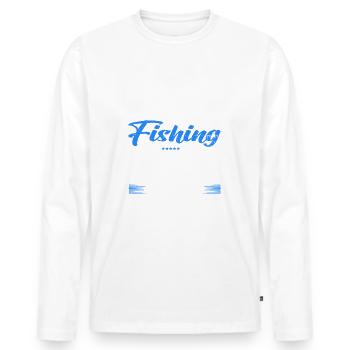 Ce n’est pas grave si vous n’aimez pas la pêche - T-shirt manches longues Premium bio Homme - blanc - Devant - Nico (187cm)