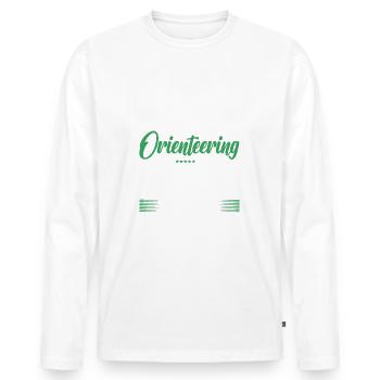 It's okay if you don't like orienteering - Men's Premium Organic Long Sleeve Shirt - white - Front - Nico (187cm)