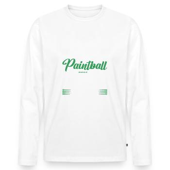 Ce n’est pas grave si vous n’aimez pas le paintball - T-shirt manches longues Premium bio Homme - blanc - Devant - Nico (187cm)