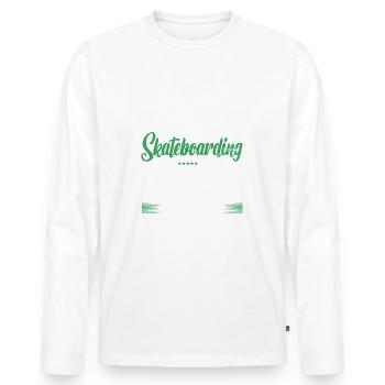 It's Okay If You Don't Like Skateboarding - Men's Premium Organic Long Sleeve Shirt - white - Front - Nico (187cm)