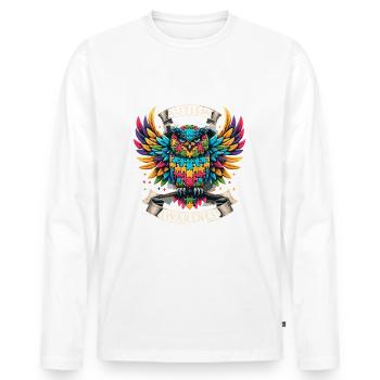Autism Awareness puzzles piece - Men's Premium Organic Long Sleeve Shirt - white - Front - Nico (187cm)