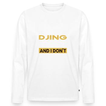 Le djing est mon hobby - T-shirt manches longues Premium bio Homme - blanc - Devant - Nico (187cm)