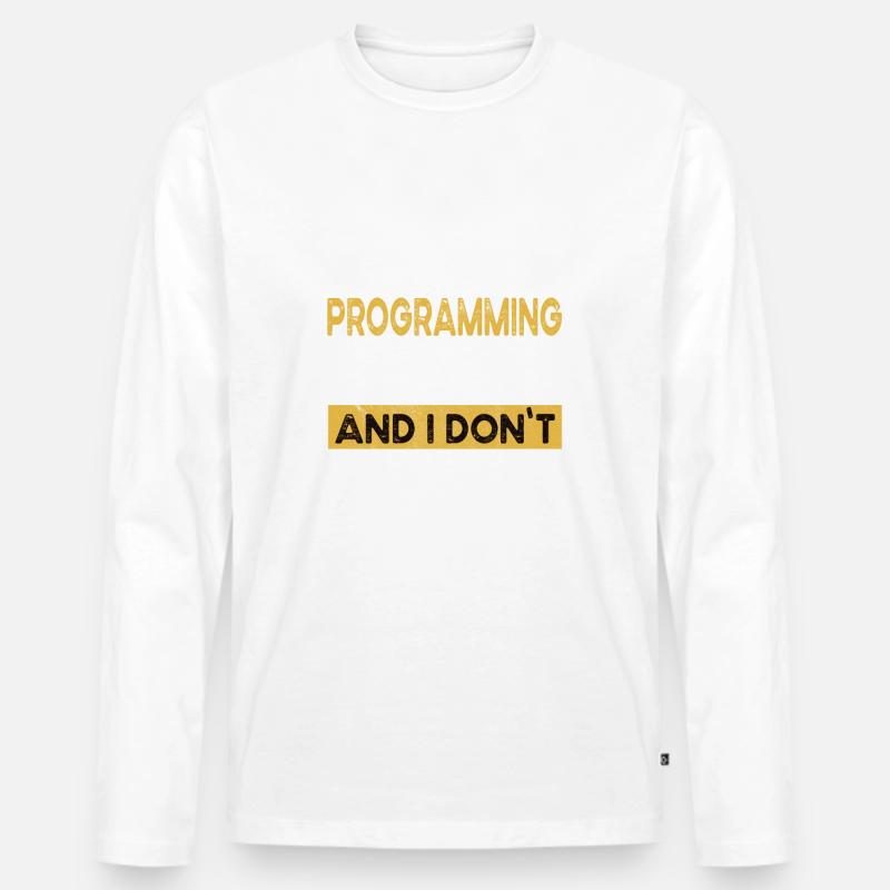 Programming is my hobby - Men's Premium Organic Long Sleeve Shirt - white