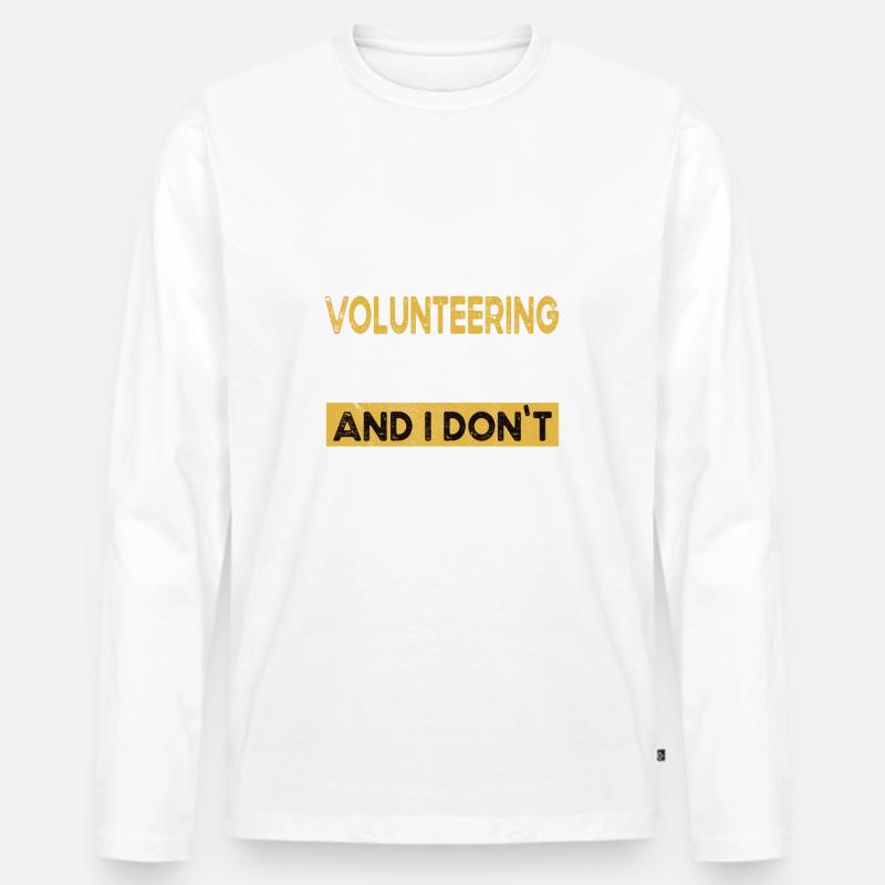 Volunteering is my hobby - Männer Premium Bio Langarmshirt - Weiß