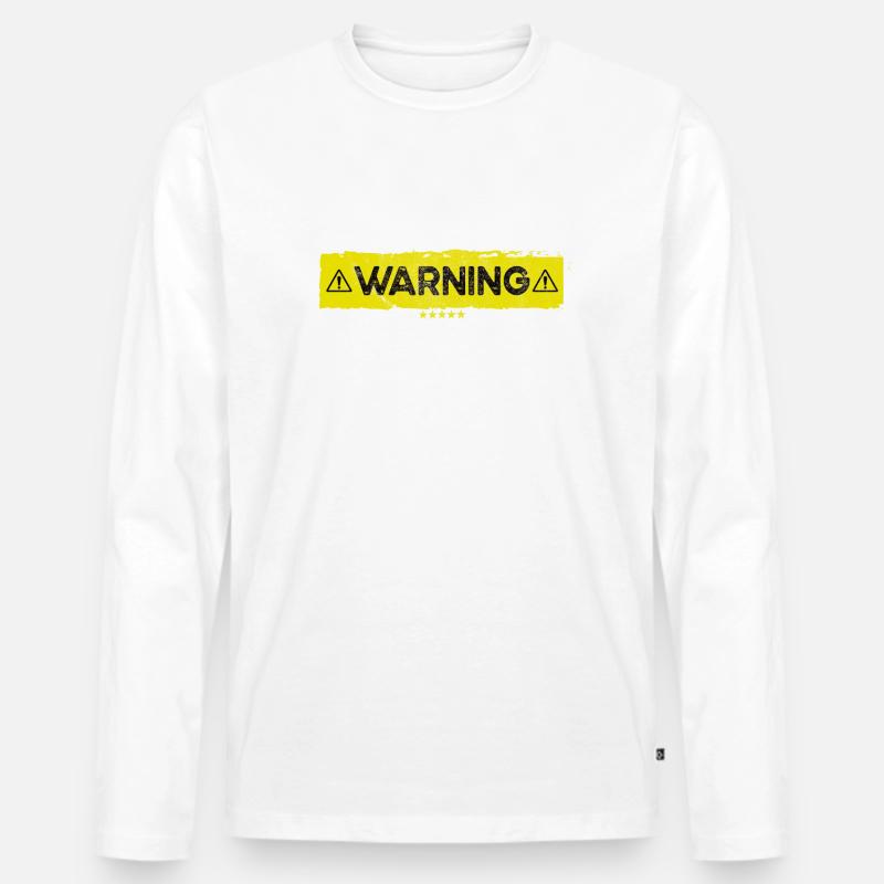 Talking about Podcasts funny - Männer Premium Bio Langarmshirt - Weiß