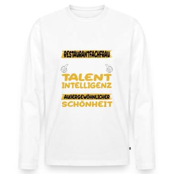 restaurant specialist a prime example of talent - Men's Premium Organic Long Sleeve Shirt - white - Front - Nico (187cm)