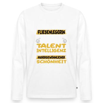 tiler a prime example of talent - Men's Premium Organic Long Sleeve Shirt - white - Front - Nico (187cm)