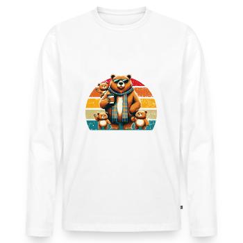 Je suis à la retraite, je suis un grand-père professionnel, un papa - T-shirt manches longues Premium bio Homme - blanc - Devant - Nico (187cm)
