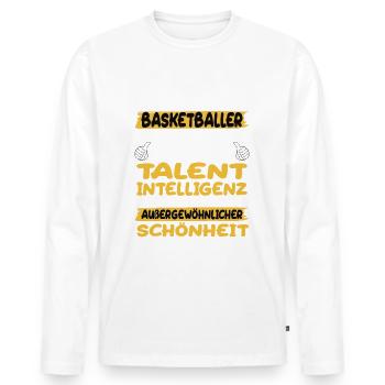 Basketball players: a prime example of basketball - Men's Premium Organic Long Sleeve Shirt - white - Front - Nico (187cm)