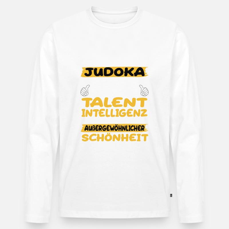 Judoka ein Paradebeispiel Judo - Männer Premium Bio Langarmshirt - Weiß