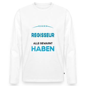 Ich bin dieser legändere Verrückte Regisseur - Männer Premium Bio Langarmshirt - Weiß - Vorne - Nico (187cm)