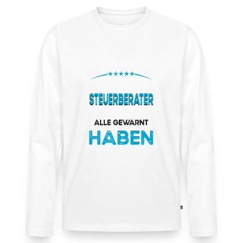 Ich bin dieser legändere Verrückte Steuerberater - Männer Premium Bio Langarmshirt - Weiß - Vorne - Nico (187cm)