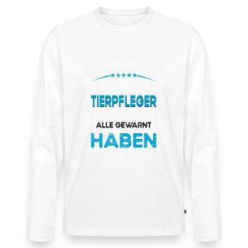 I'm this legendary crazy zookeeper - Men's Premium Organic Long Sleeve Shirt - white - Front - Nico (187cm)