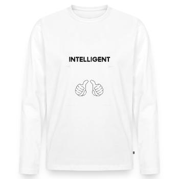 Lkw fahrer Gut Aussehend Intelligent - Männer Premium Bio Langarmshirt - Weiß - Vorne - Nico (187cm)