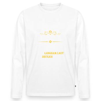 Geburtstag 50 Jahre dieser nette ältere Herr - Männer Premium Bio Langarmshirt - Weiß - Vorne - Nico (187cm)