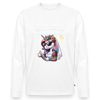 Enterrement de vie de garçon Mariée Enterrement de vie de jeune fille Grondement de femmes - T-shirt manches longues Premium bio Homme - blanc - Devant - Nico (187cm)