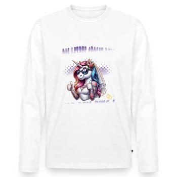Enterrement de vie de garçon Mariée Enterrement de vie de jeune fille Grondement de femmes - T-shirt manches longues Premium bio Homme - blanc - Devant - Nico (187cm)