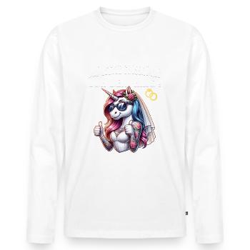 Enterrement de vie de garçon Mariée Enterrement de vie de jeune fille Grondement de femmes - T-shirt manches longues Premium bio Homme - blanc - Devant - Nico (187cm)